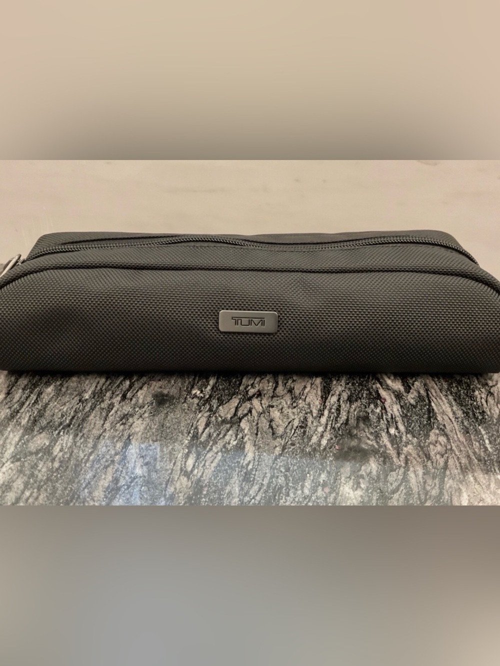 NEW - TUMI Zippered Ballistic Nylon Pencil Case - Cord Pouch - SOLID BLACK